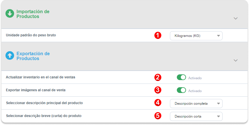 Woocommerce - importación de productos - opciones.png