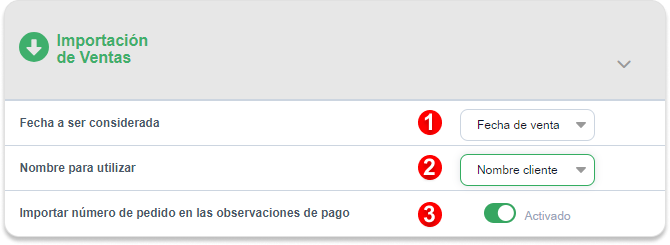 Woocommerce - importación de ventas - opciones.png