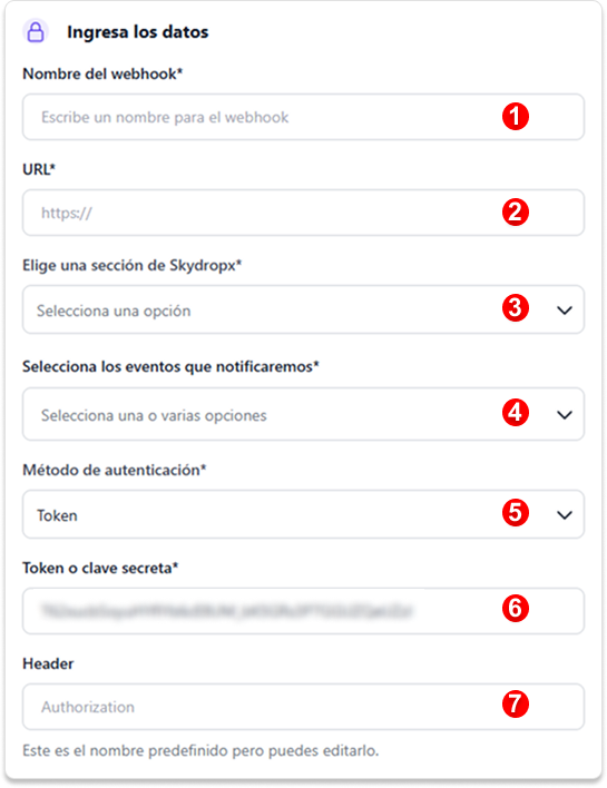 Skydropx - ingresar datos webhook.png