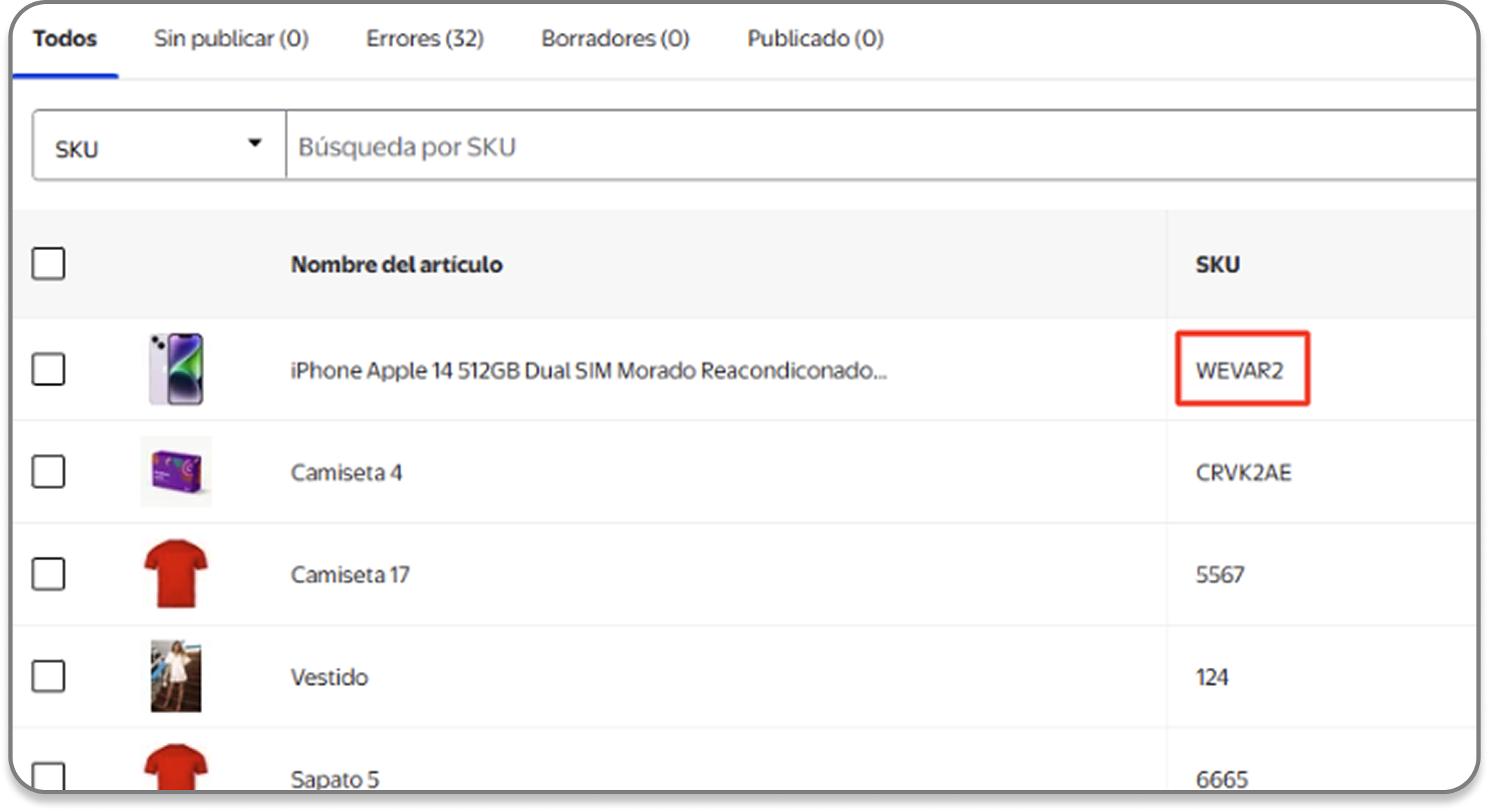 SKU Producto simple walmart.png